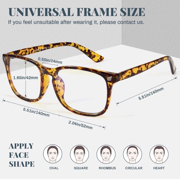 New!Blue Light Blocking Anti Eyestrain & UV Glare Glasses (Matte Black+Tortoise) - Picture 3 of 5